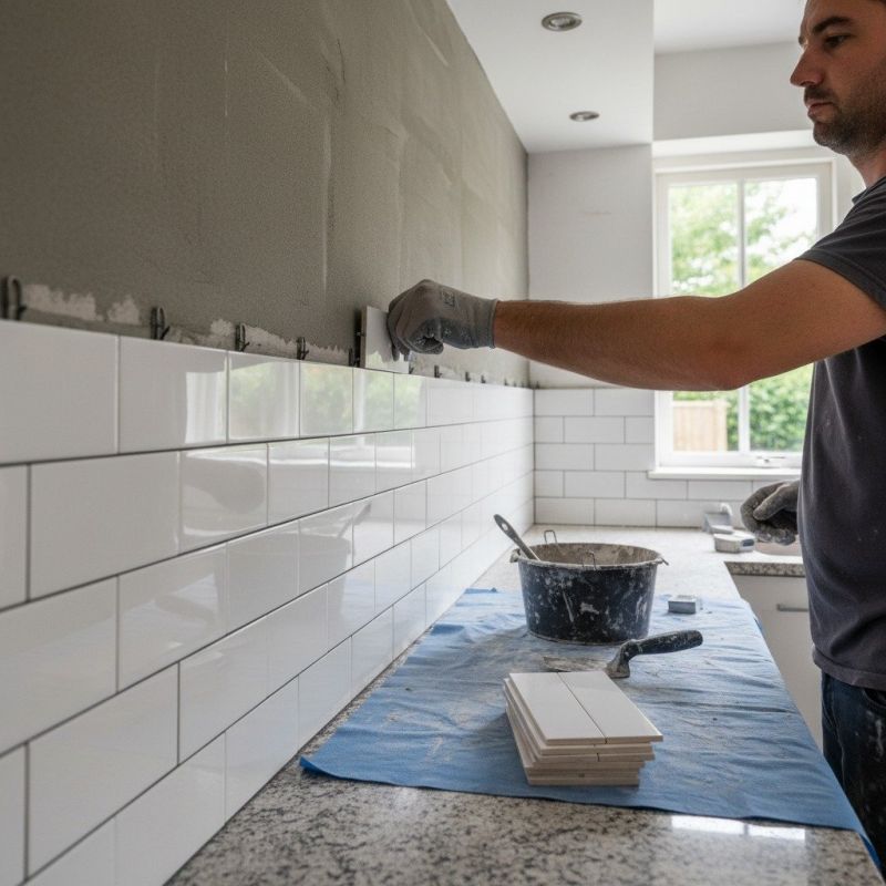 Tile Backsplash Installation detail